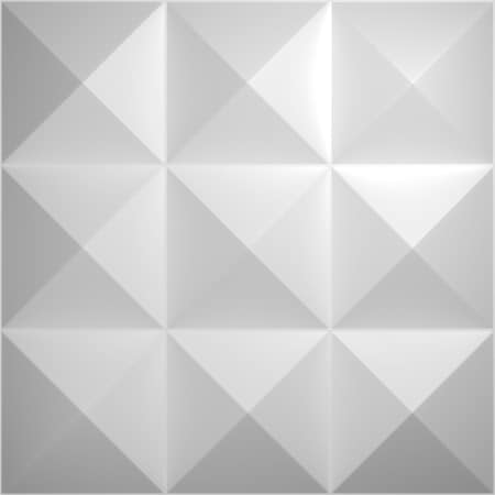 Ekena Millwork 11 7/8in. W x 11 7/8in. H Benson EnduraWall Decor 3D Wall Panel Covers Total 19.59 Sq. Ft., 20PK WP12X12BEWH-CASE-20